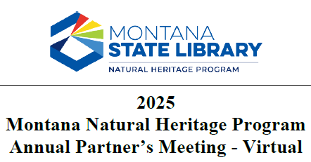 An image of the meeting announcement for the 2025 Montana Natural Heritage Program Partner's Meeting